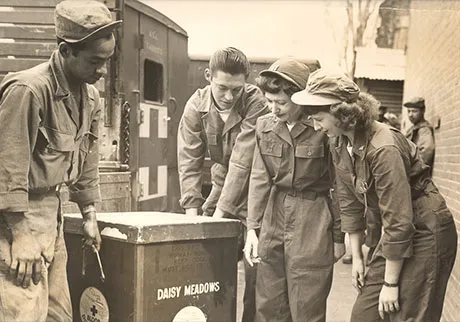 Army Nurses unloading boxes of blood during the Korean War. (Photo courtesy of U.S. Army Women's Museum)