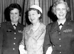 Brig. Gen. Elizabeth P. Hoisington and Brig. Gen. Anna Mae Hays